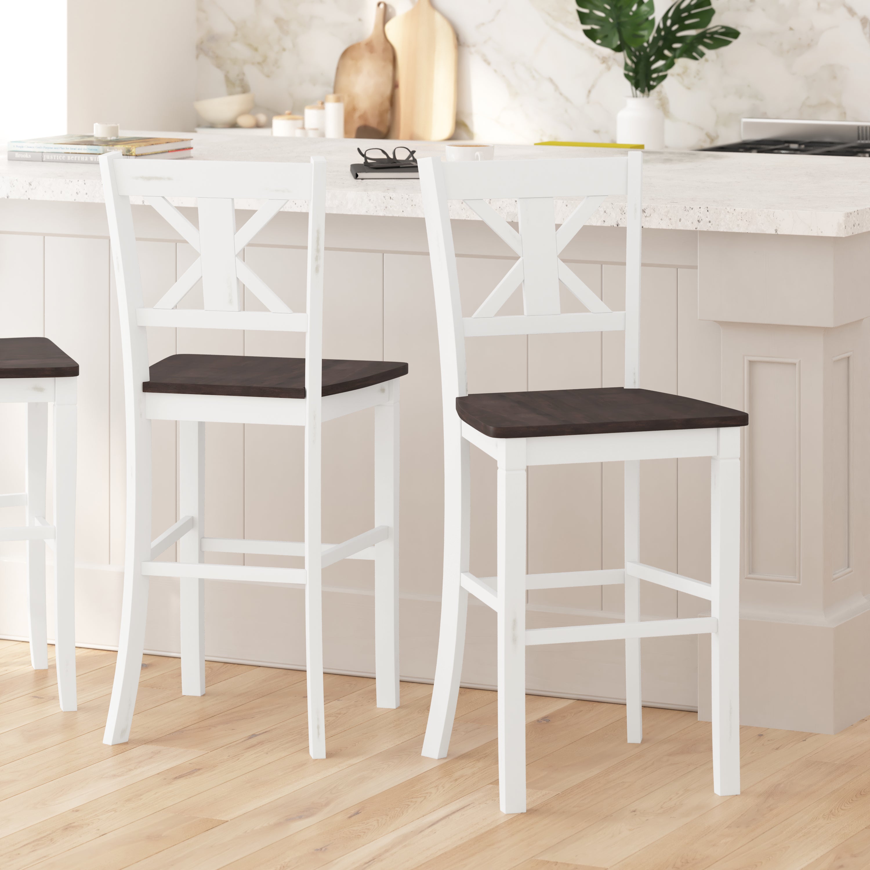 Farmhouse style counter discount height bar stools