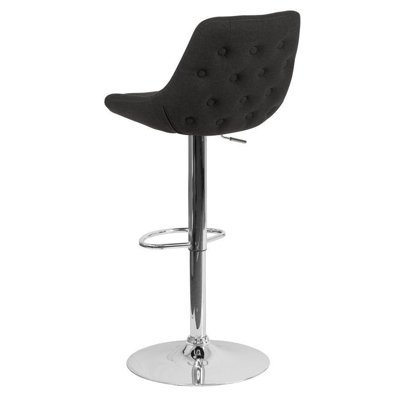 Sonders Adjustable Height Barstool Contemporary Barstool with Support Pillow and Chrome Base with Footrest