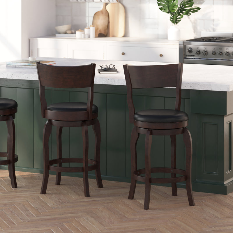 Espresso swivel online bar stools